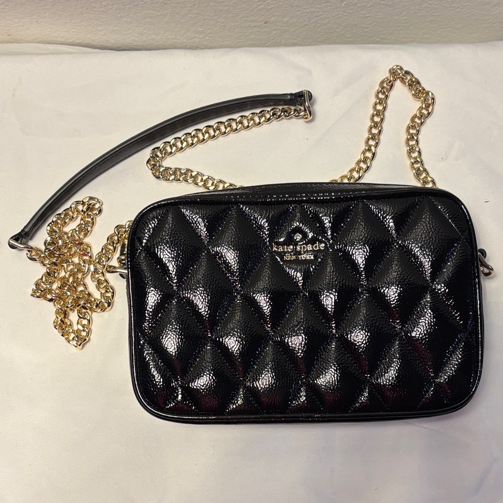 Kate Spade Glimmer Quilted Crossbody Bag and card case NWOB - Picture 5 of 7